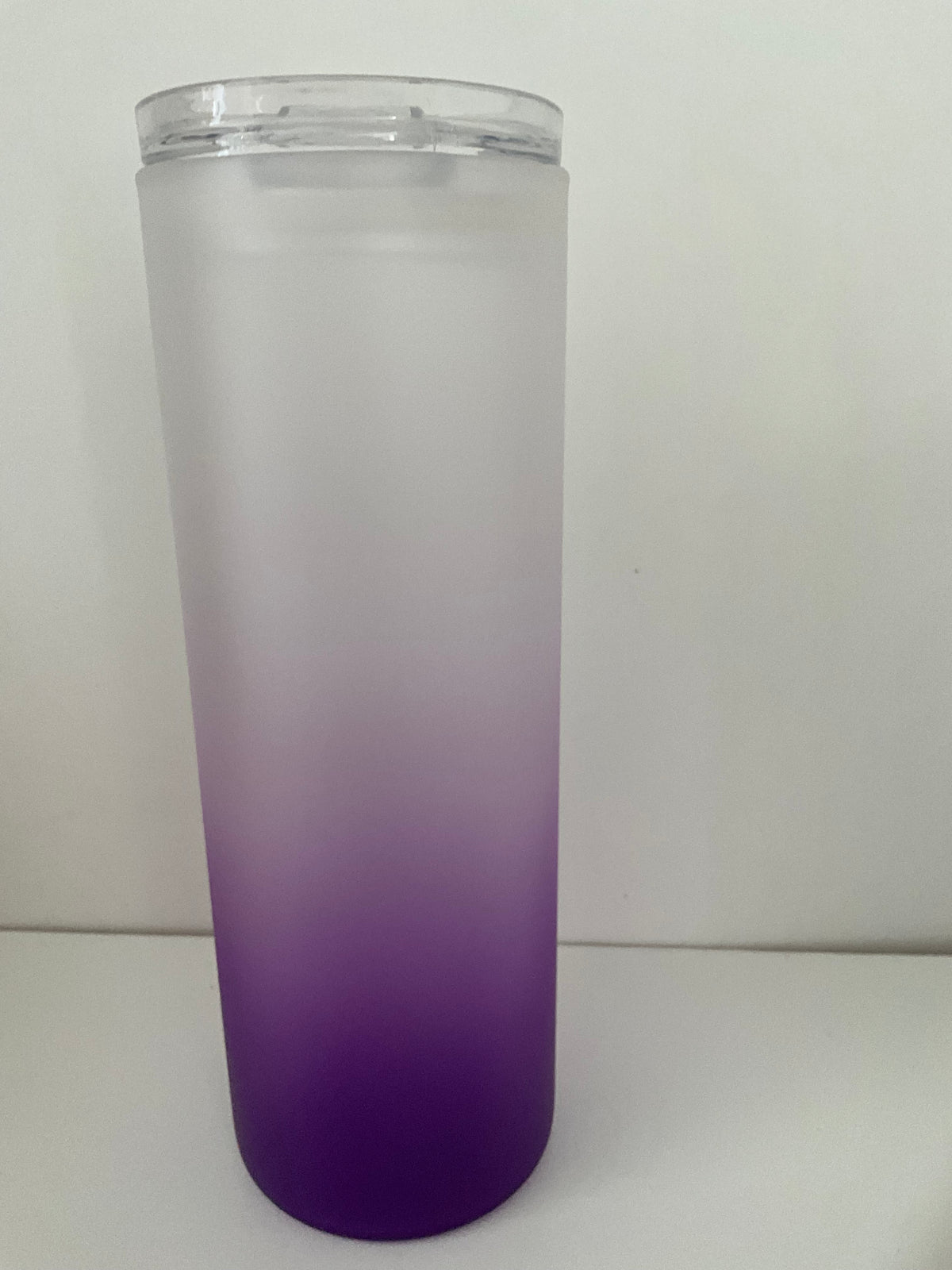 25oz Colour Gradient Frosted Skinny Glass Tumbler