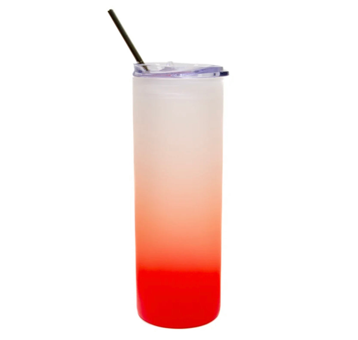 25oz Colour Gradient Frosted Skinny Glass Tumbler