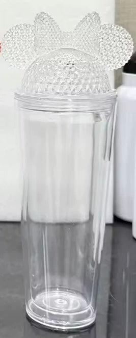 24oz Mickey / Minnie Mouse Snow Globe Tumbler