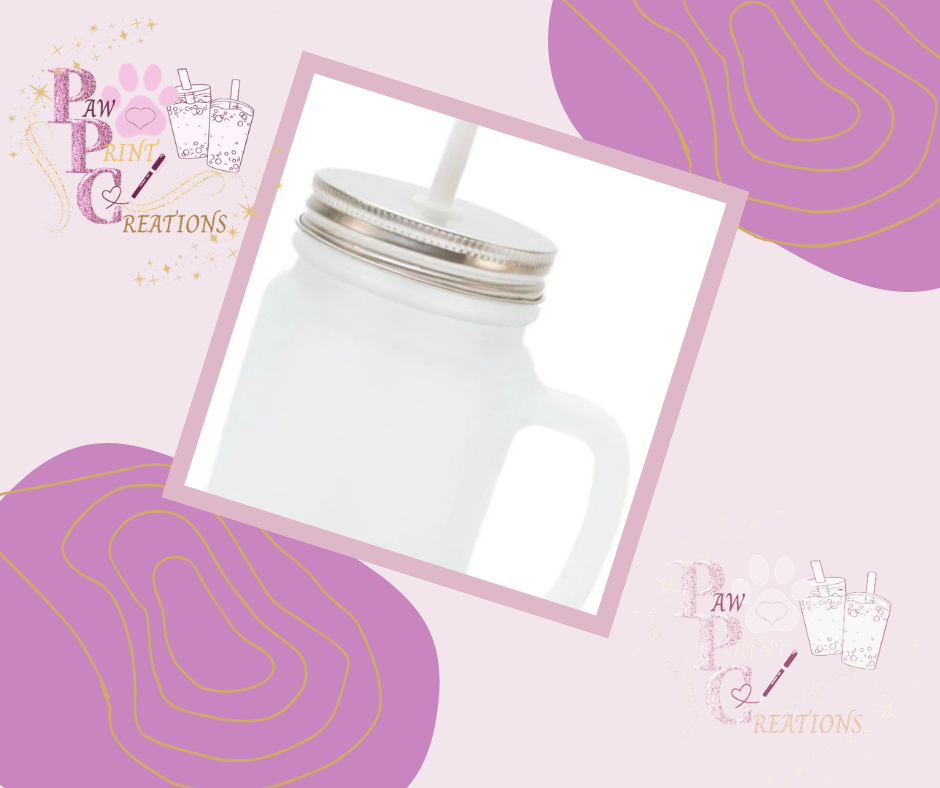 350ml Frosted Glass Sublimation Mason Jar