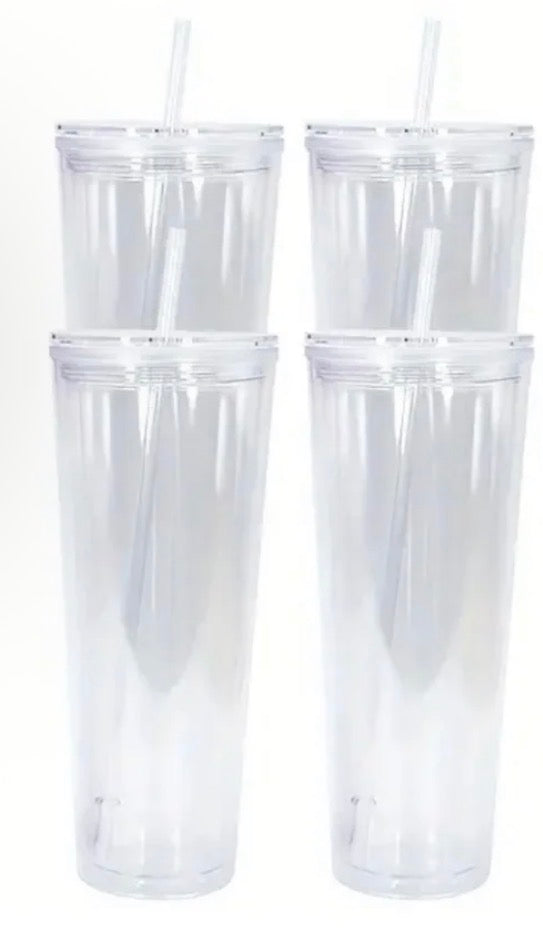 24oz Acrylic Snow Globe Tumbler