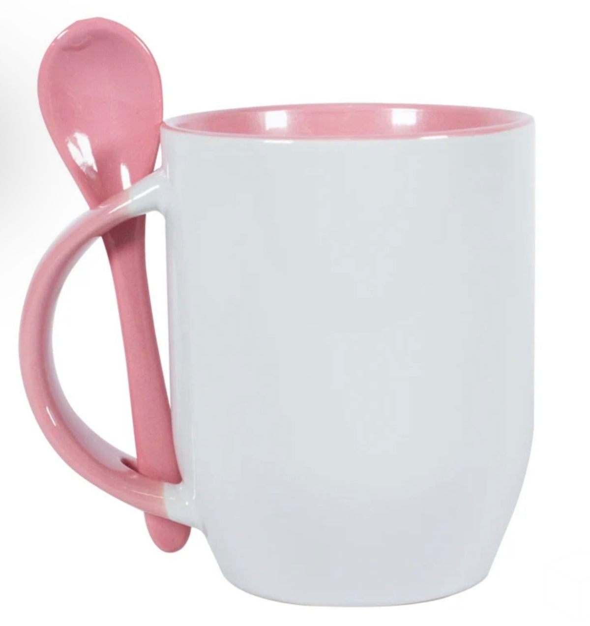 12oz Ceramic Two Tone Mug with Spoon