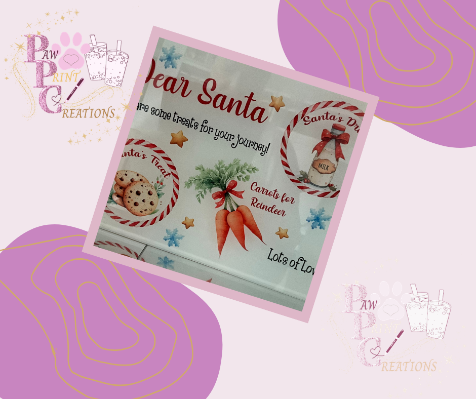 Santa's Christmas Eve Glass Place Mat