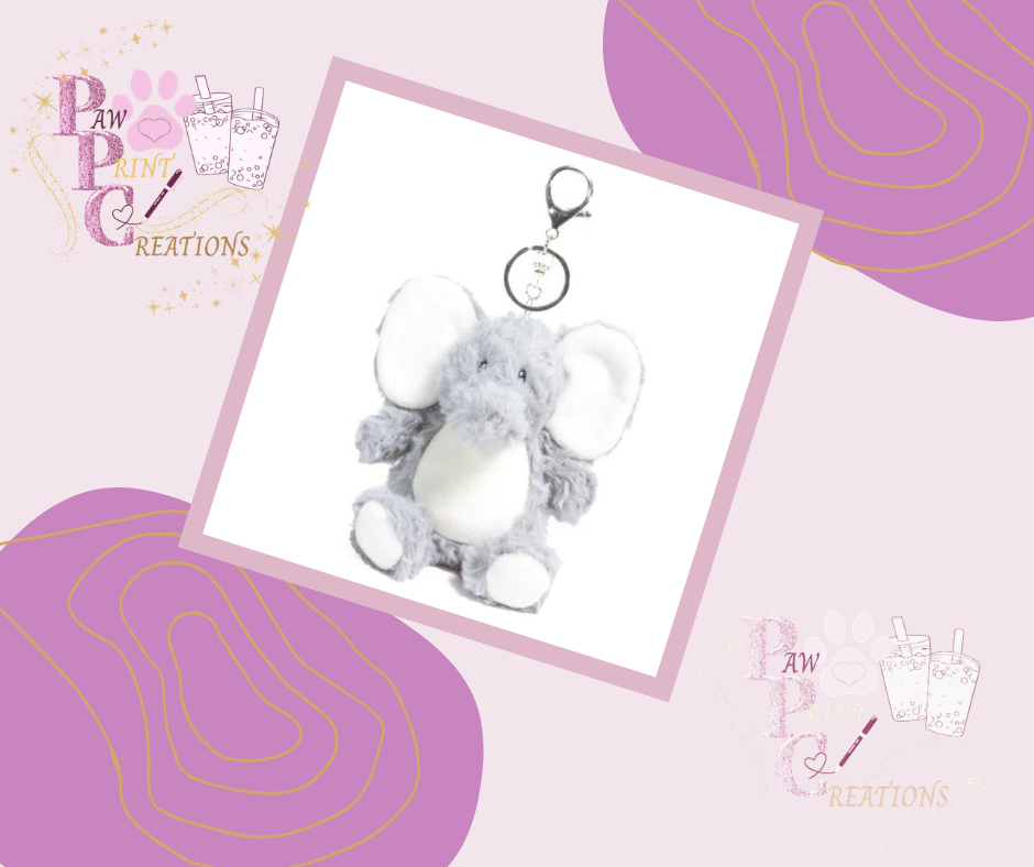 Elephant Keyring Plush Toy