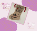 Faux Burlap Santa Stocking