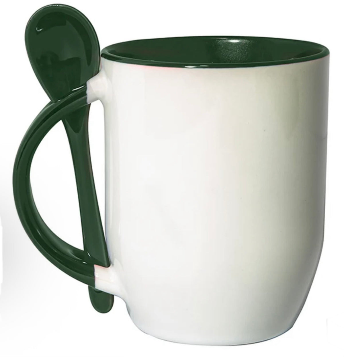 12oz Ceramic Two Tone Mug with Spoon