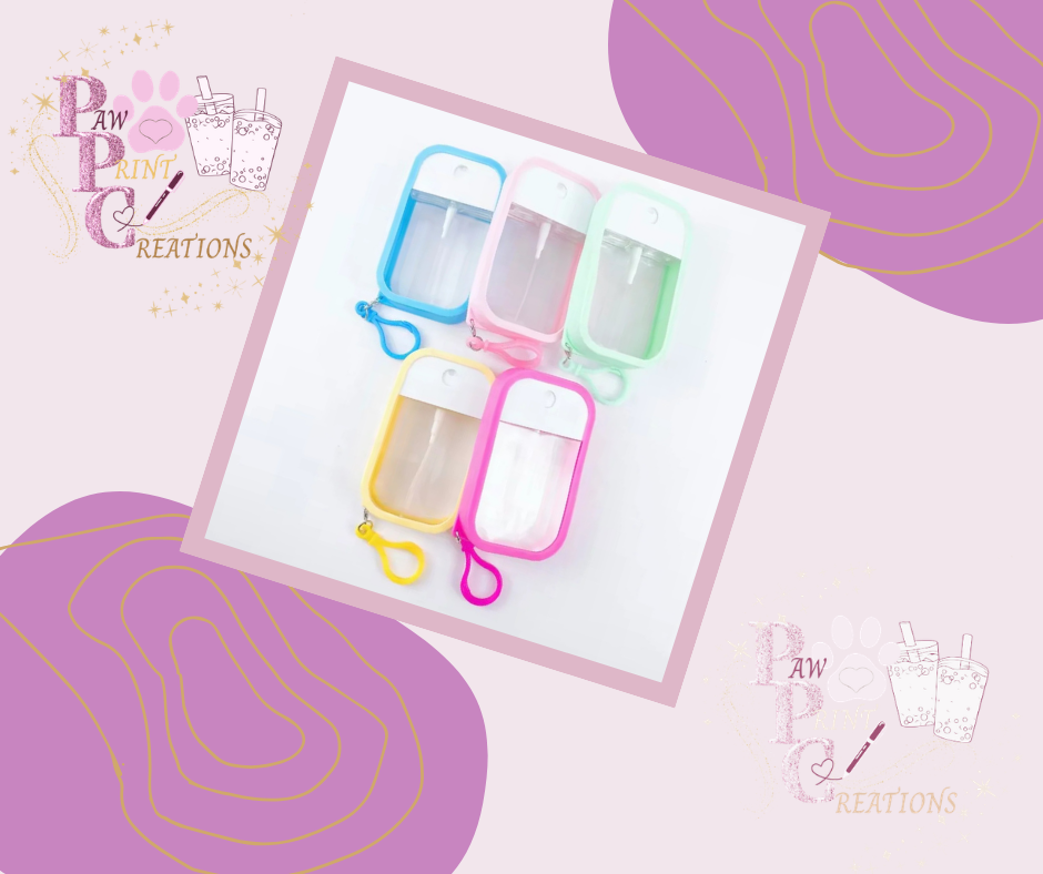 50ml Transparent Spray Bottle - with Coloured Sleeve
