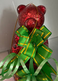 Red Glitter Bear Hanging Bauble