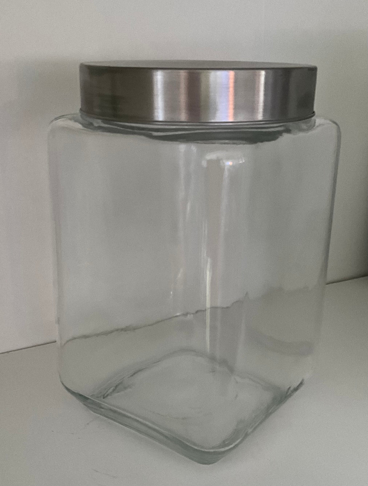 1700ml Square Glass Storage Jar