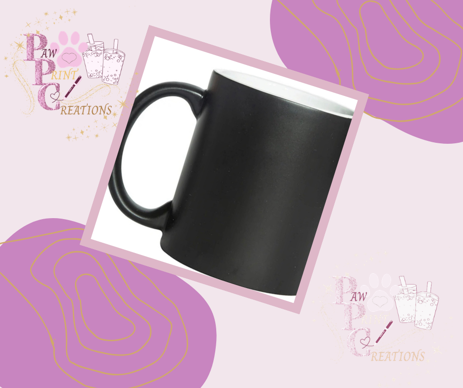 11oz Matte Black Colour Changing Mug