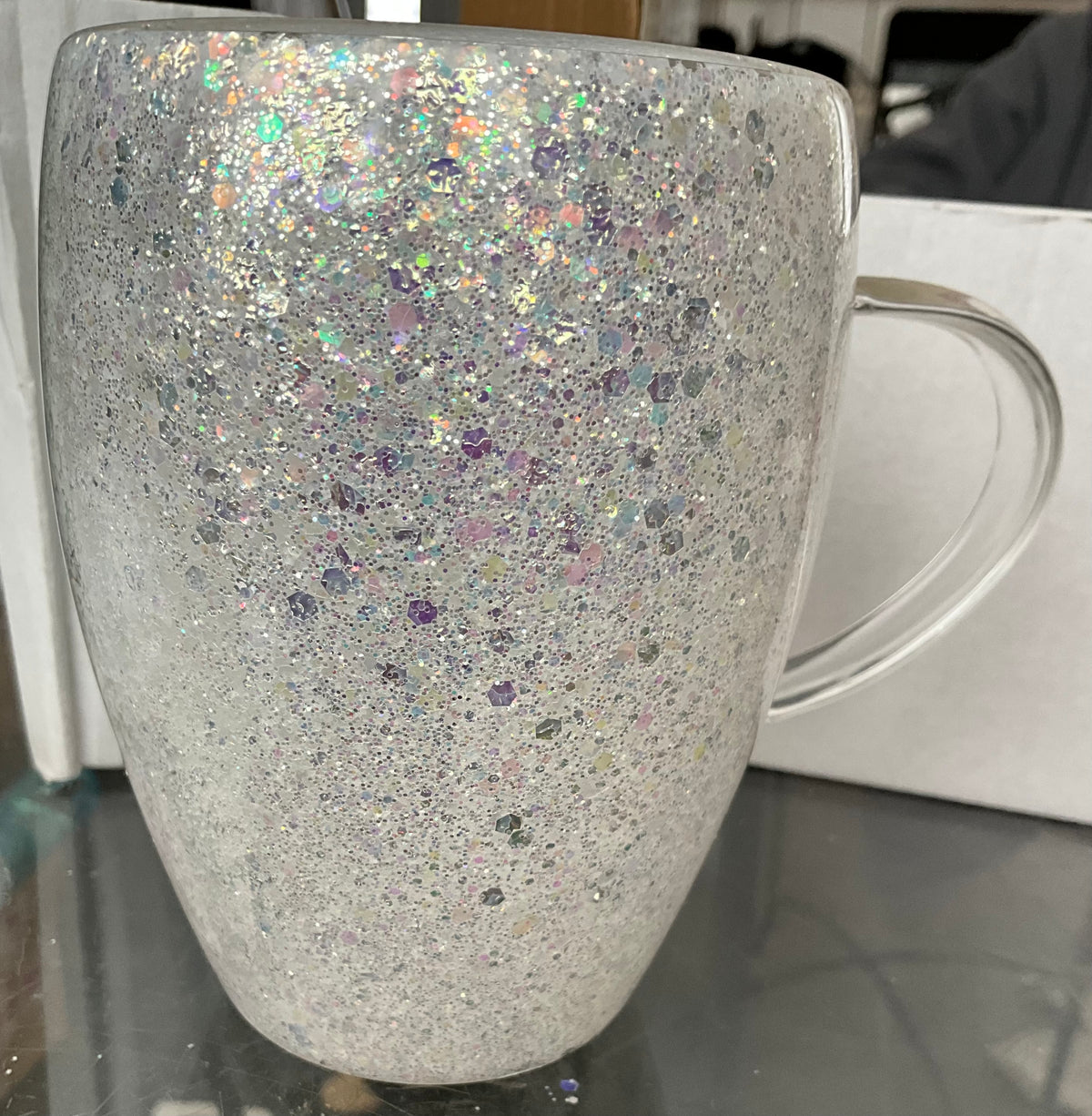 12oz Glass Snow Globe Coffee Mug