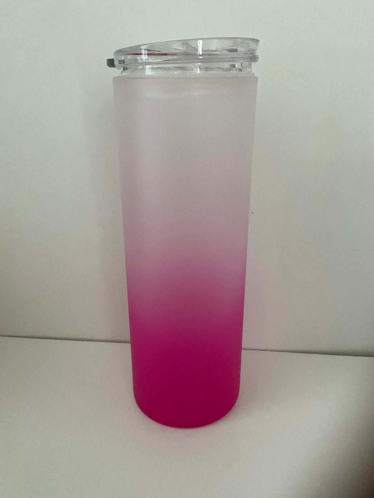 25oz Colour Gradient Frosted Skinny Glass Tumbler