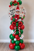 Naughty Or Nice Elf Balloon Stack