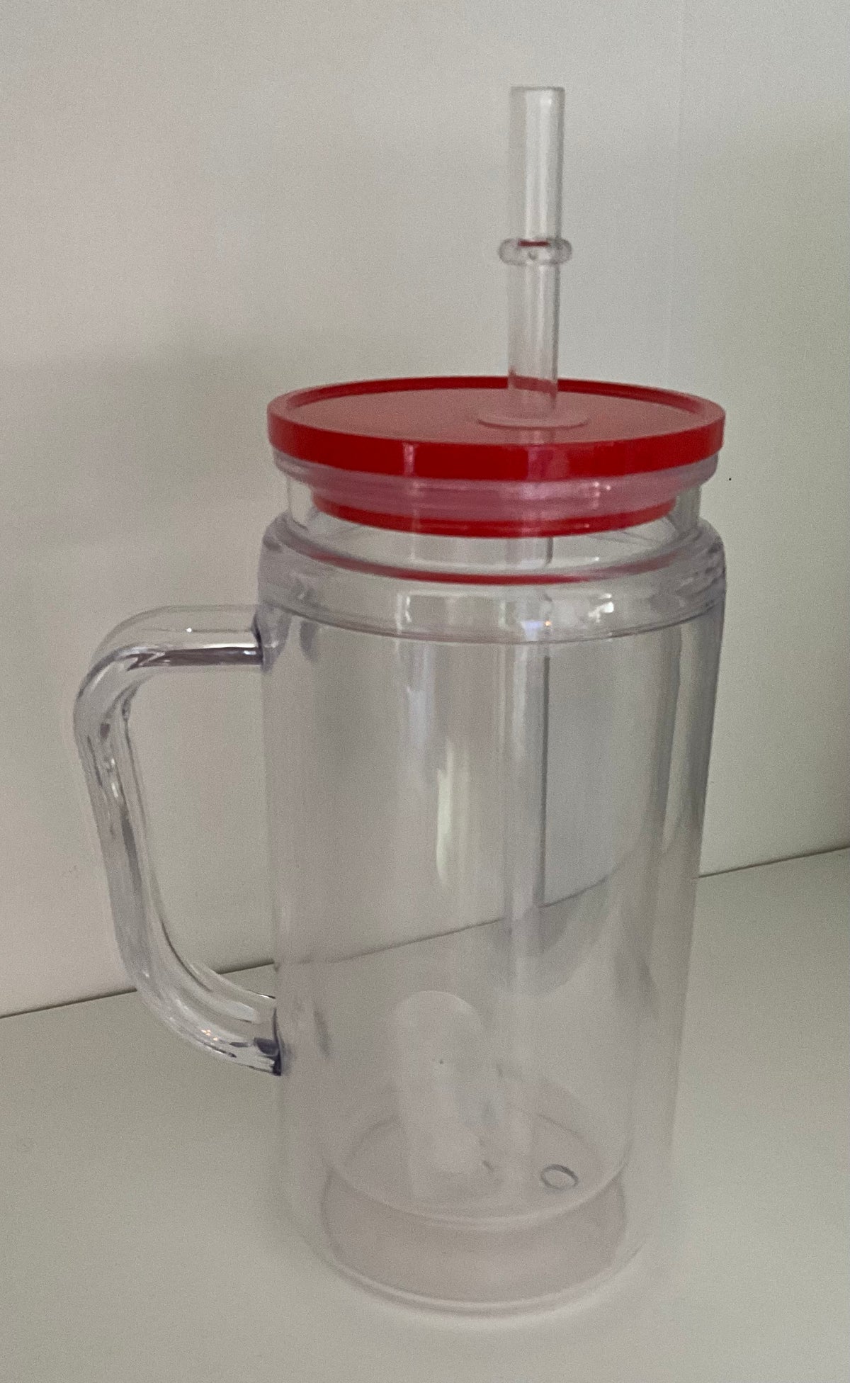 16oz Acrylic Snow Globe Tumbler with Handle