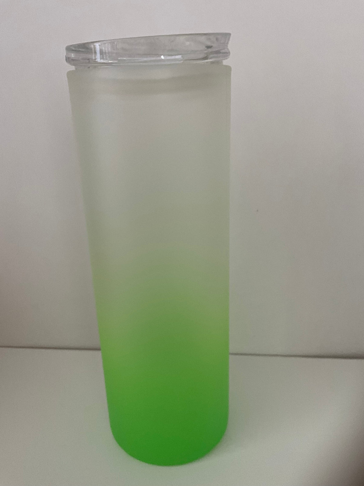25oz Colour Gradient Frosted Skinny Glass Tumbler