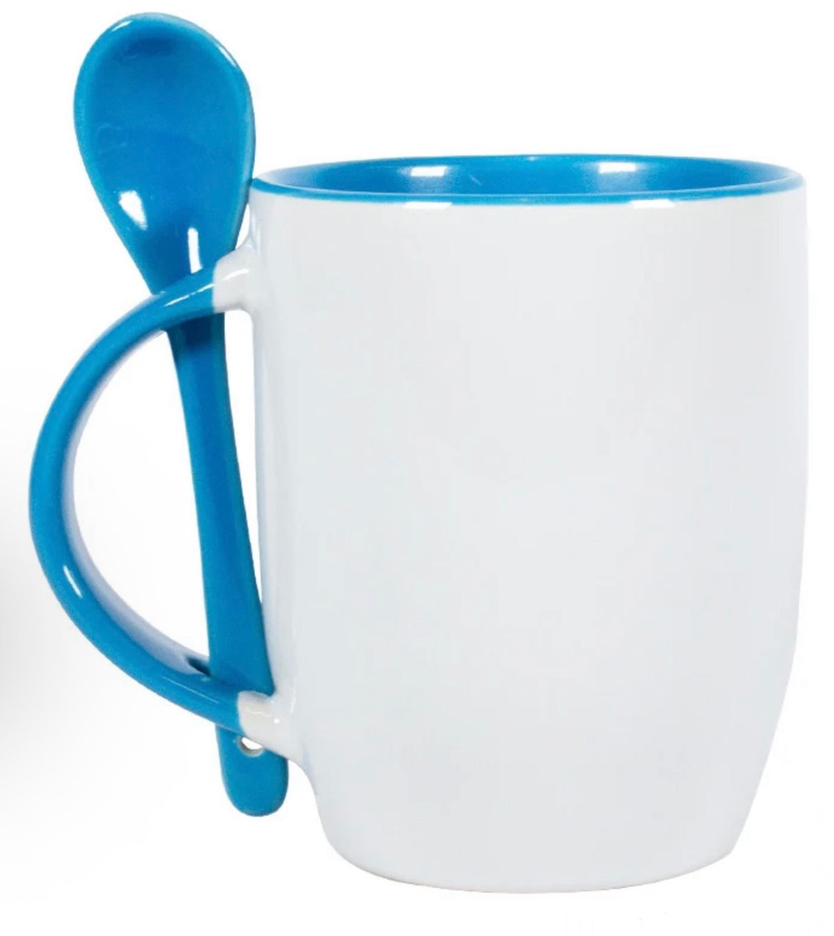 12oz Ceramic Two Tone Mug with Spoon