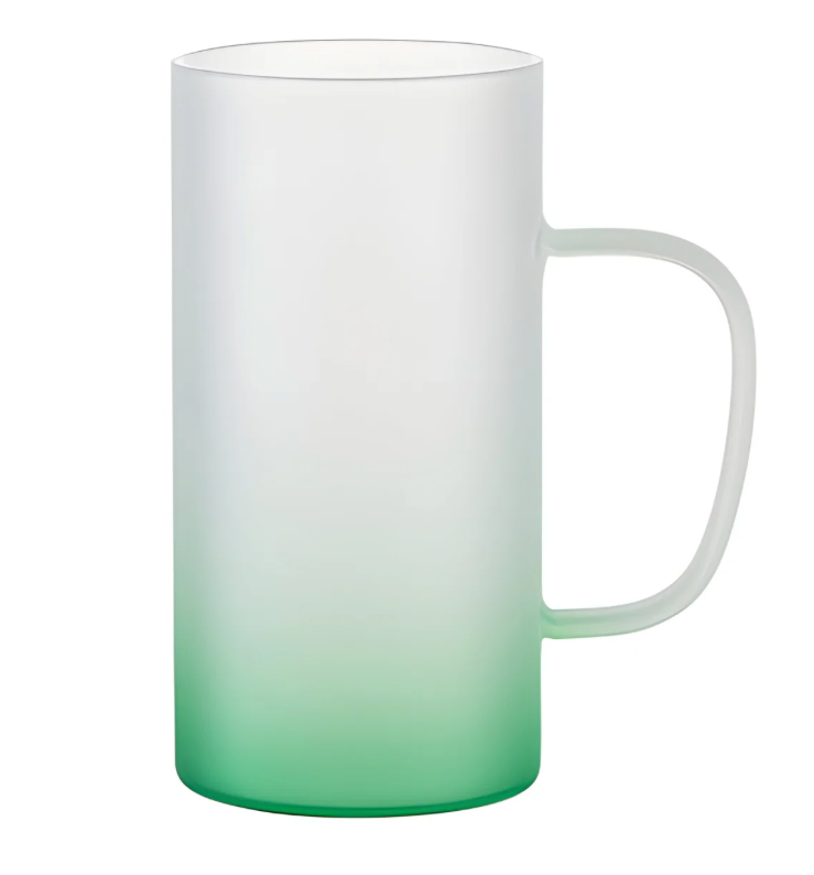 22oz Frosted Glass Beer Stein with Slim Handle