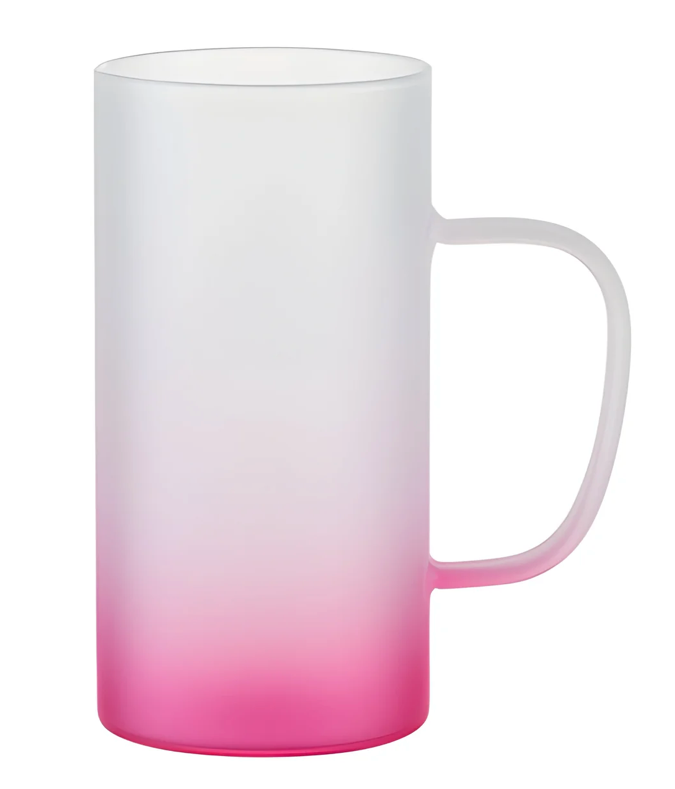 22oz Frosted Glass Beer Stein with Slim Handle
