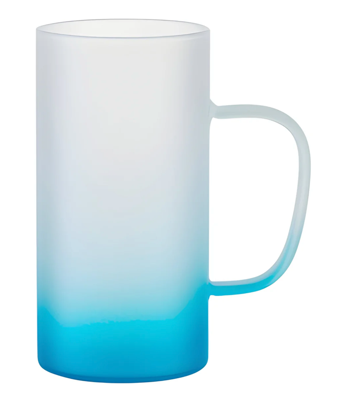 22oz Frosted Glass Beer Stein with Slim Handle