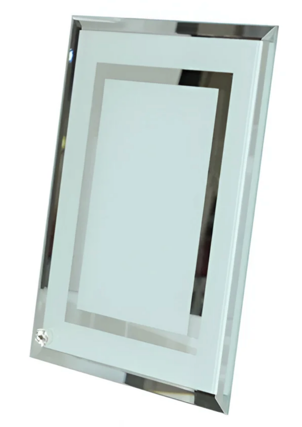 Glass Picture Frame  - Double Mirror Edge