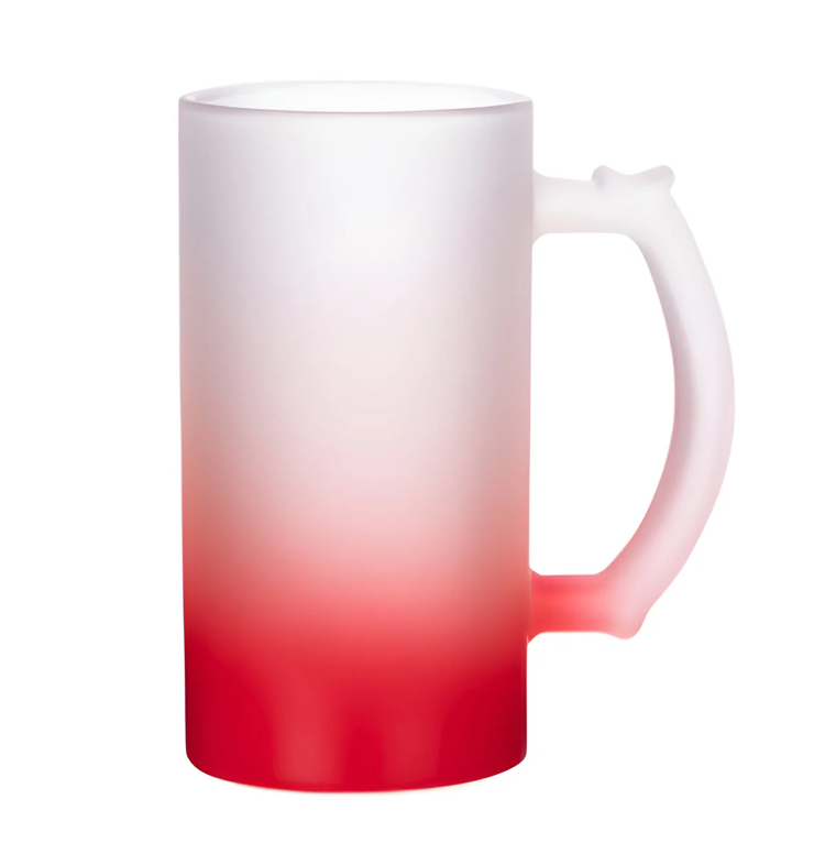 16oz Glass Colour Gradient Sublimation Beer Stein