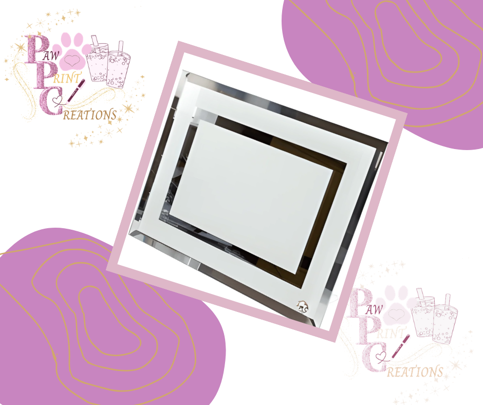 Glass Picture Frame  - Double Mirror Edge